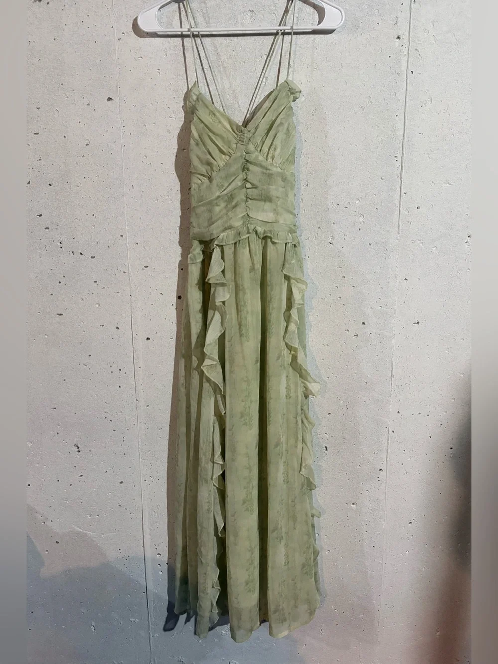 W Studio Ruffle Sleeveless Maxi Dress | Size: XS - Picture 1 of 7